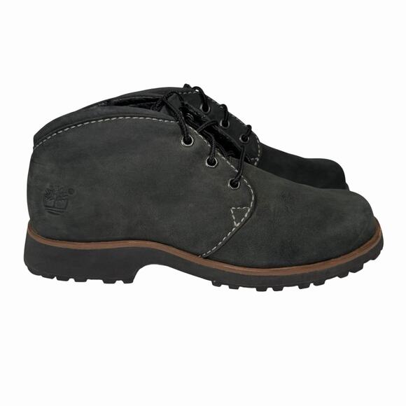 Timberland Womens Sz 7.5 M Deep Green Leather Chukka Boots Smart Comfort - Picture 1 of 10